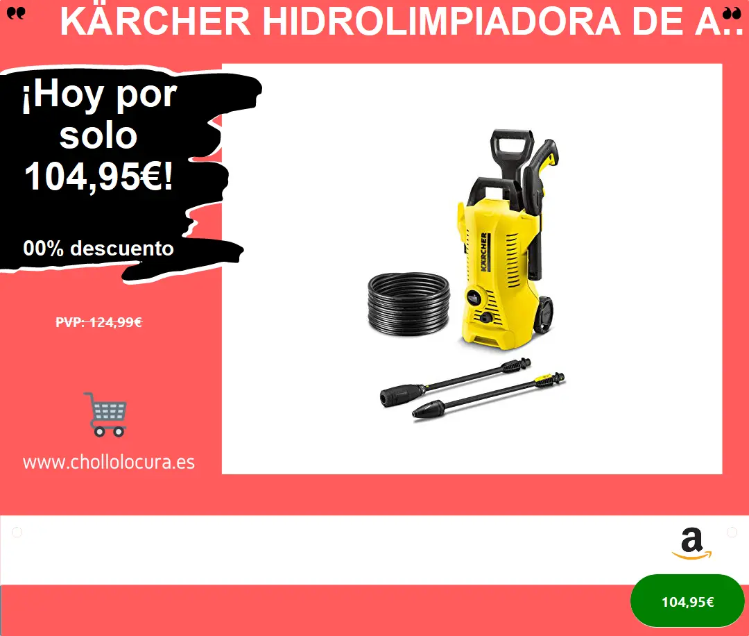 Kärcher Hidrolimpiadora de alta presión K 2 Premium Power Control, inteligente soporte con la App, práctico contra la suciedad diaria, incl. depósito de detergente, 110 bar