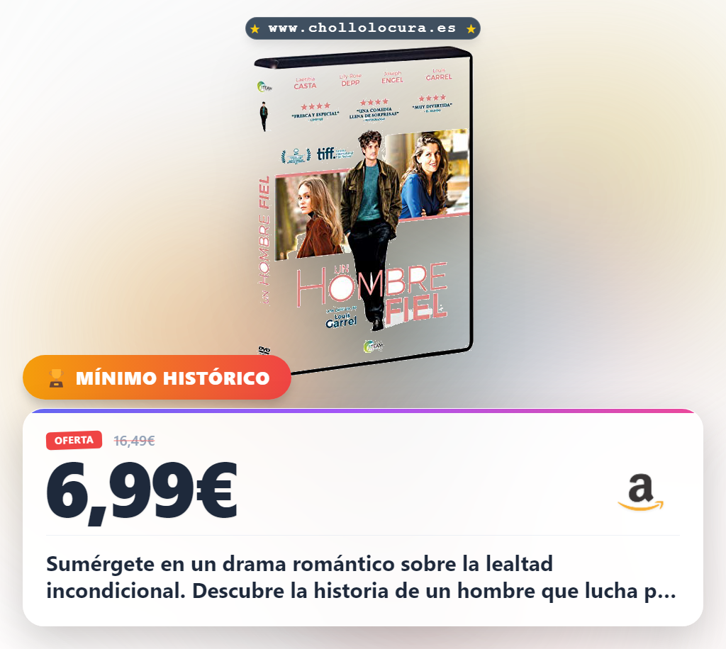 Llévate el DVD Un Hombre Fiel: un drama romántico sobre amor y lealtad a precio de chollo