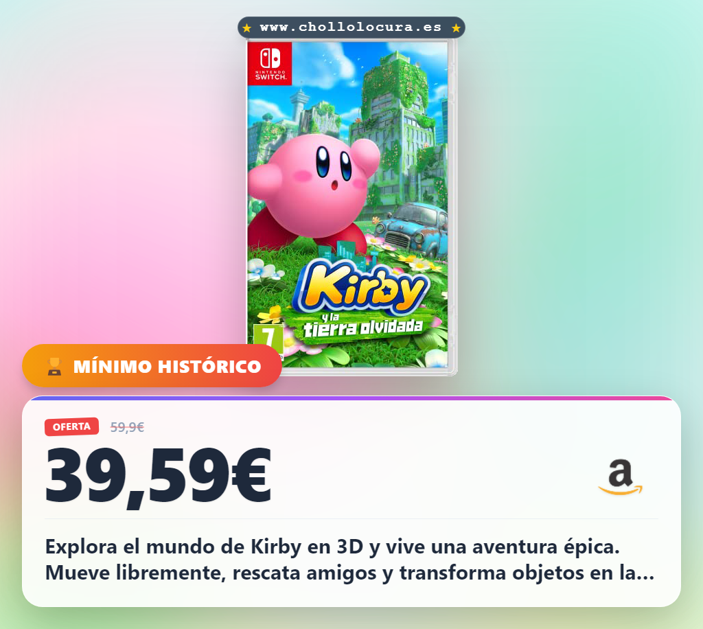 Aprovecha la aventura de Kirby en 3D: explora, lucha y rescata Waddle Dees en Nintendo Switch