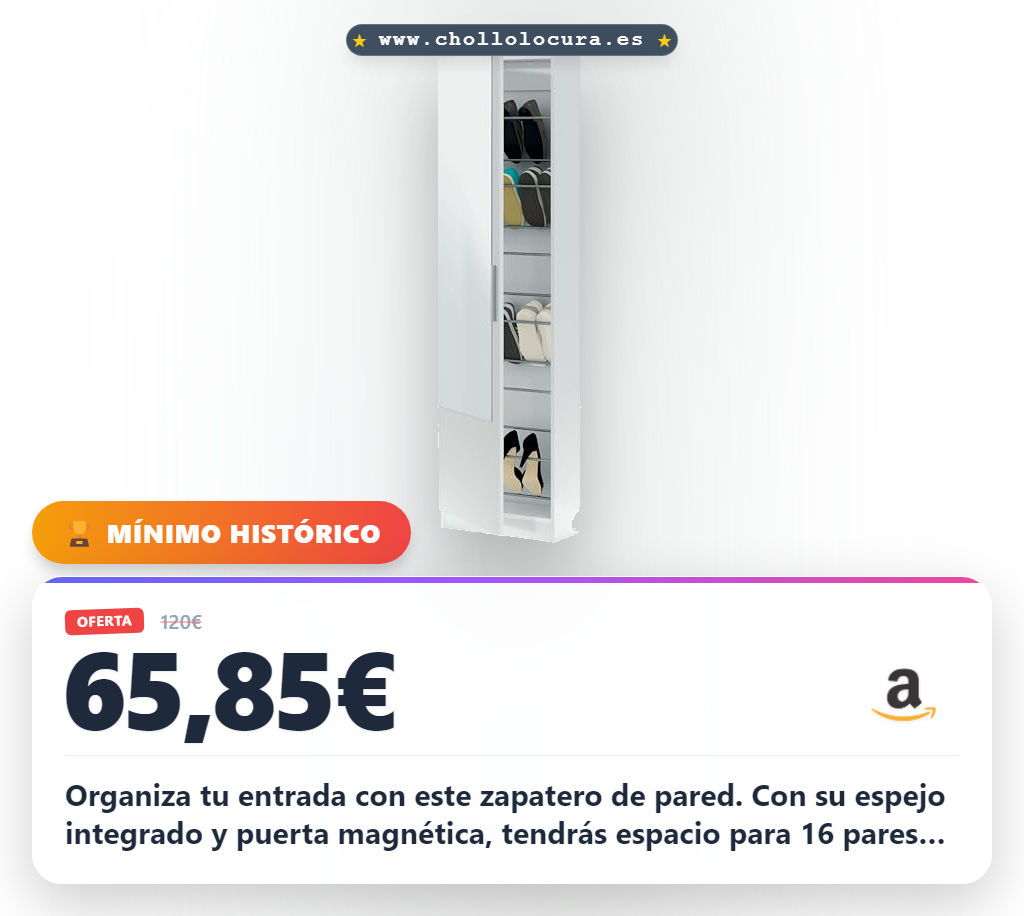 Consigue zapatero de una puerta con espejo blanco para entrada y recibidor al mejor precio