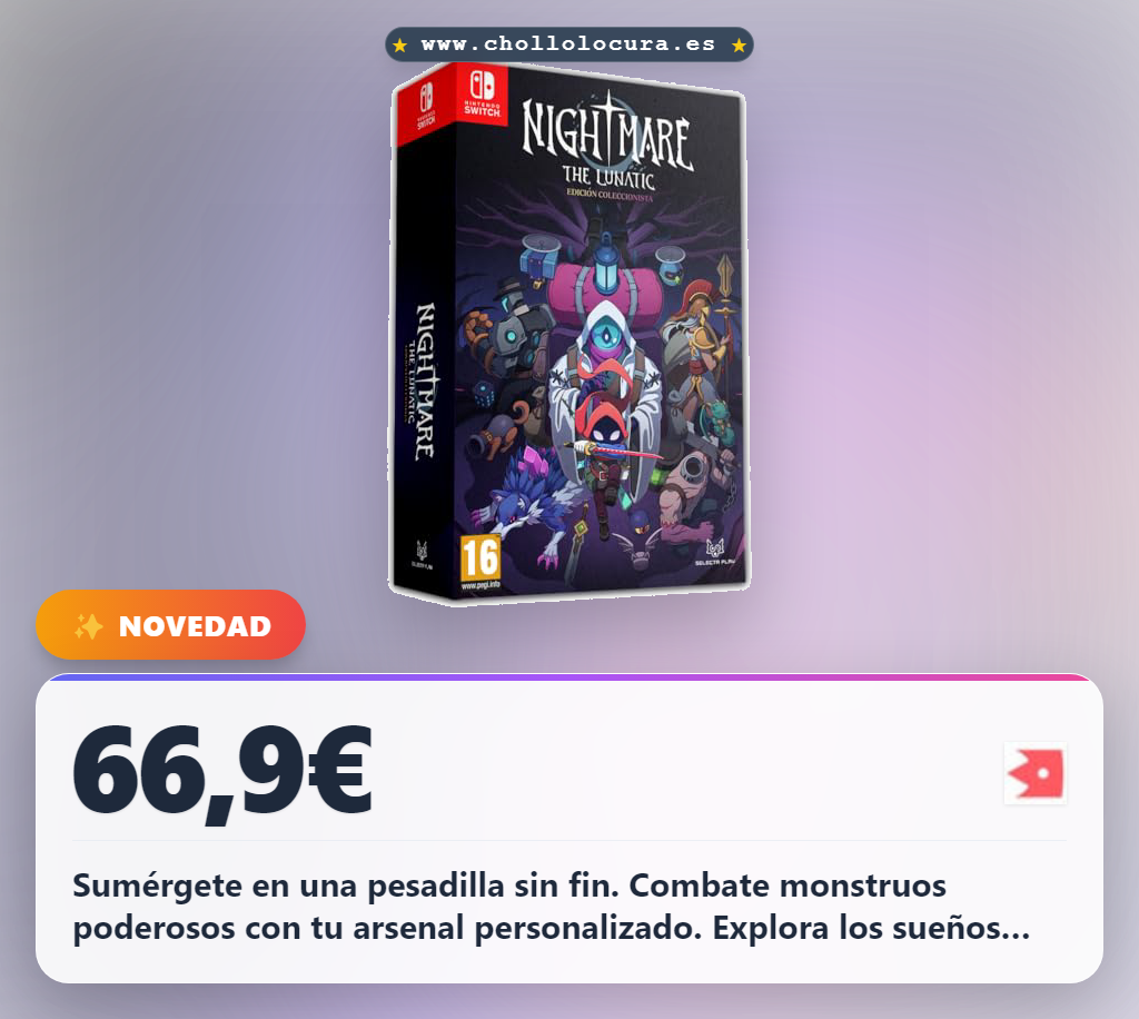 Obtén Nightmare: The Lunatic Edición Especial para Nintendo Switch: explora pesadillas y derrota monstruos al mejor precio