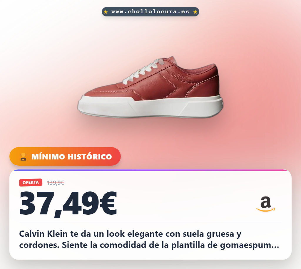 Aprovecha estas zapatillas Calvin Klein suela gruesa para mujer en oferta. Diseño premium y máxima comodidad.