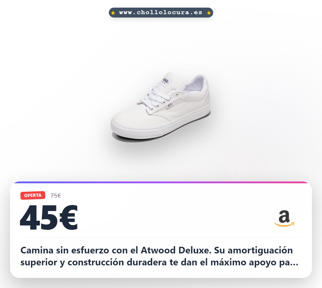Consigue los Vans Atwood Deluxe para hombre, zapatos deportivos de moda con máxima comodidad y durabilidad al mejor precio