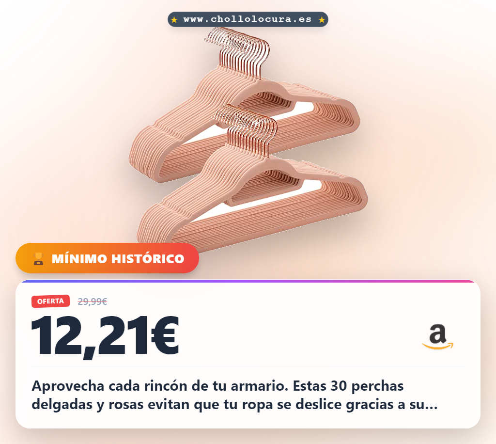 Obtén el juego de 30 perchas de terciopelo rosa coral con ganchos giratorios y diseño antideslizante en oferta