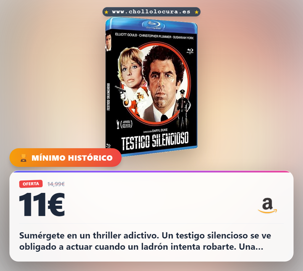 Llévate Testigo Silencioso BdR en oferta para ver la película de Navidad al mejor precio del año