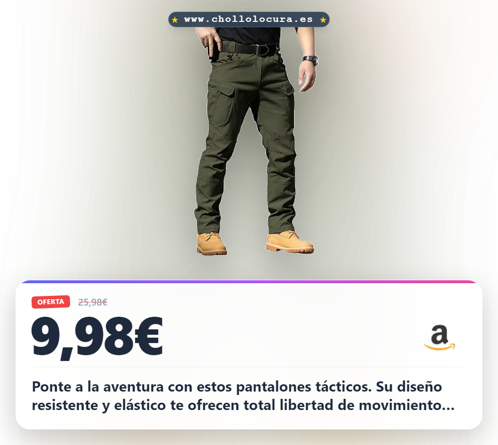 Aprovecha estos pantalones cargo tácticos militares elásticos para senderismo y viajes al mejor precio de oferta