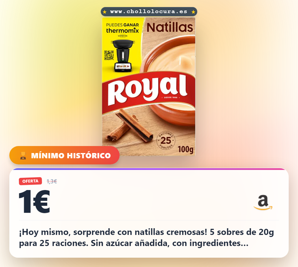 Royal Natillas, Preparado en Polvo 25 Raciones, Pack 5 x 20g - 100 g