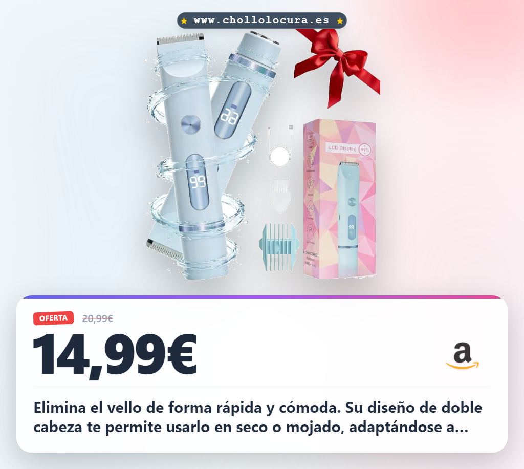 Consigue esta afeitadora mujer sin cable de doble cabeza para seco y mojado al mejor precio