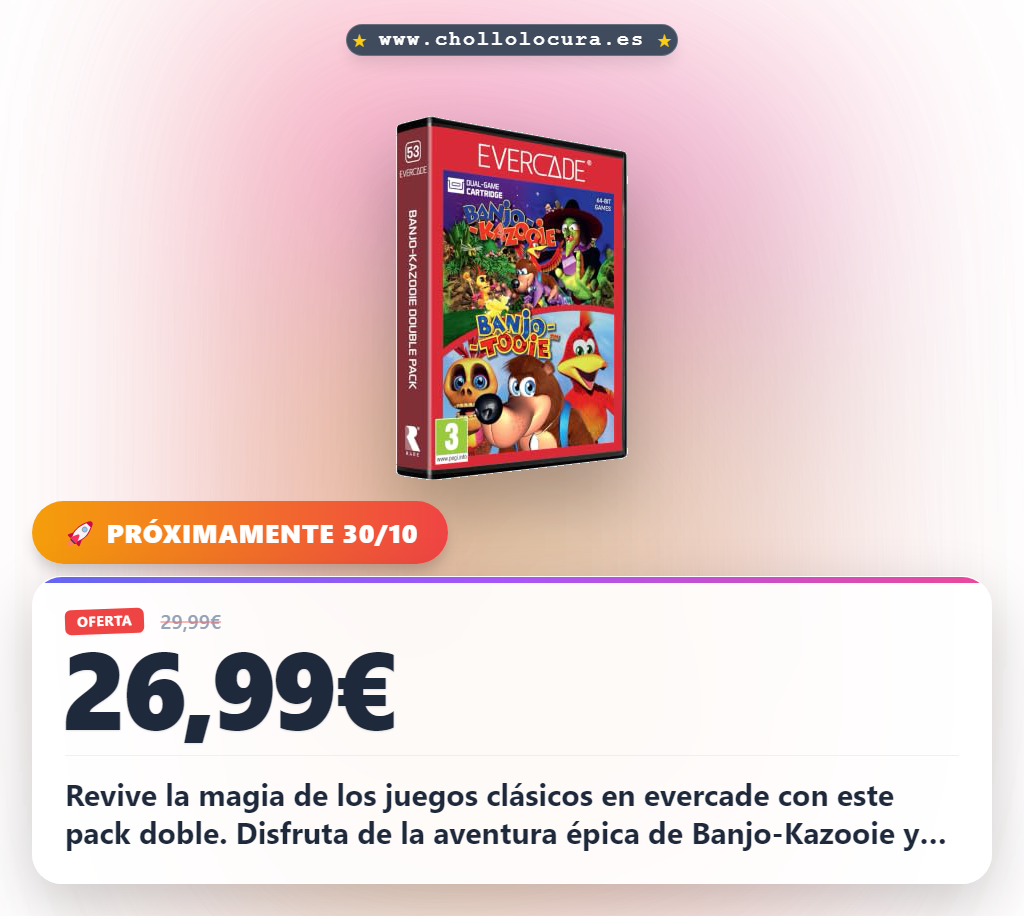 Aprovecha el doble pack Banjo-Kazooie y Banjo-Tooie en oferta histórica para disfrutar de la aventura