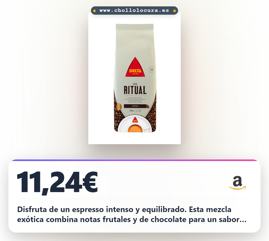 Consigue el Café Ritual Grano Natural 500g con notas de chocolate y cuerpo a precio de chollo