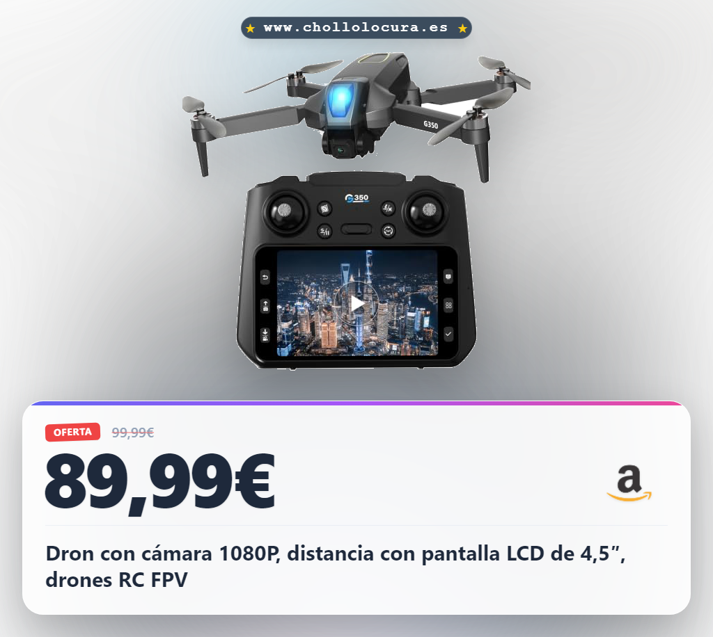 Dron con cámara 1080P, distancia con pantalla LCD de 4,5″, drones RC FPV