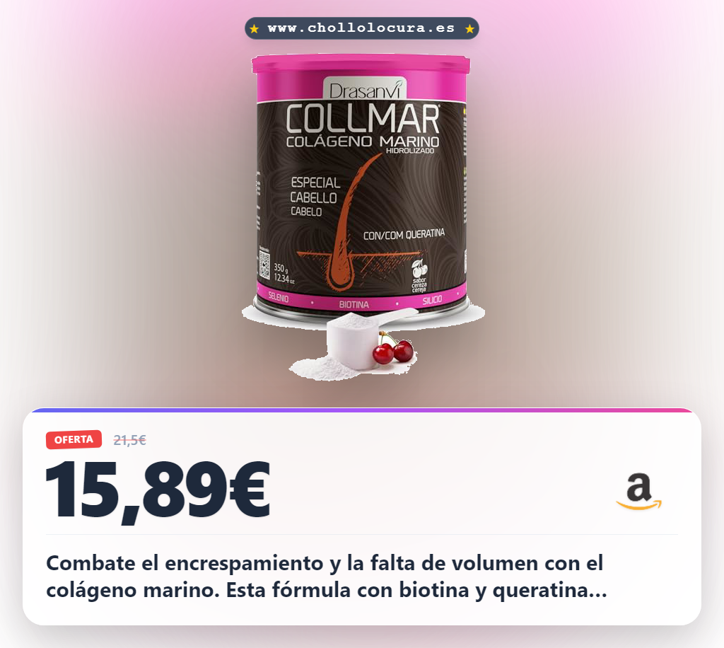 Obtén el colágeno marino Drasanvi con queratina y biotina para un cabello fuerte al mejor precio