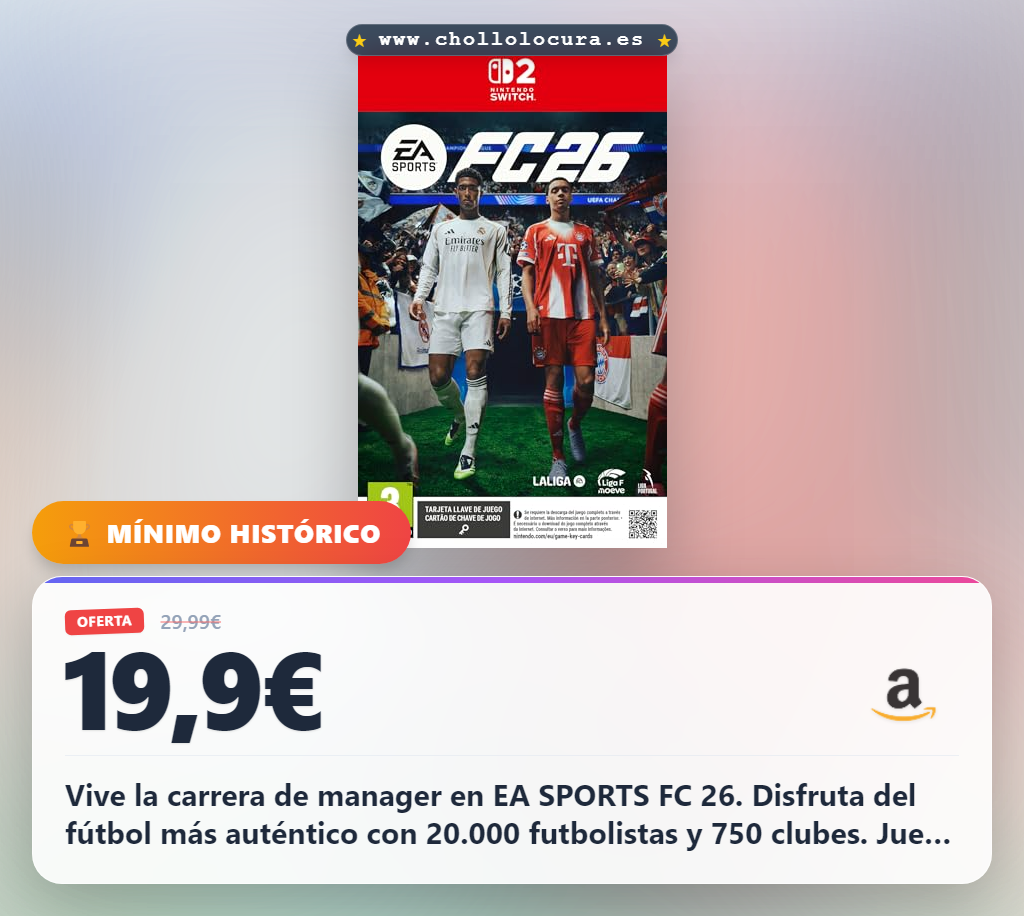 Aprovecha EA SPORTS FC 26 Standard Edition Switch: Vive la carrera de manager y el fútbol más auténtico en oferta