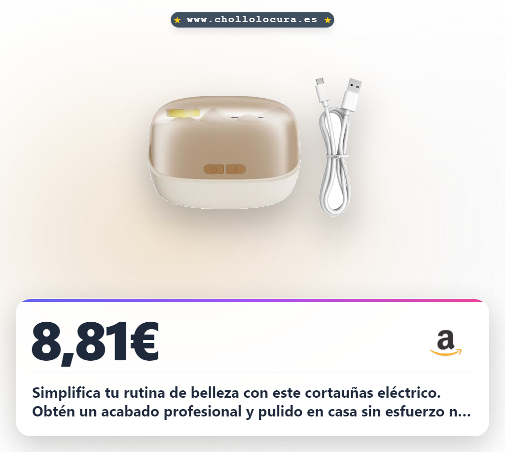 Adquiere el cortauñas automático con luz LED y depósito para uñas de manos y pies a precio de chollo