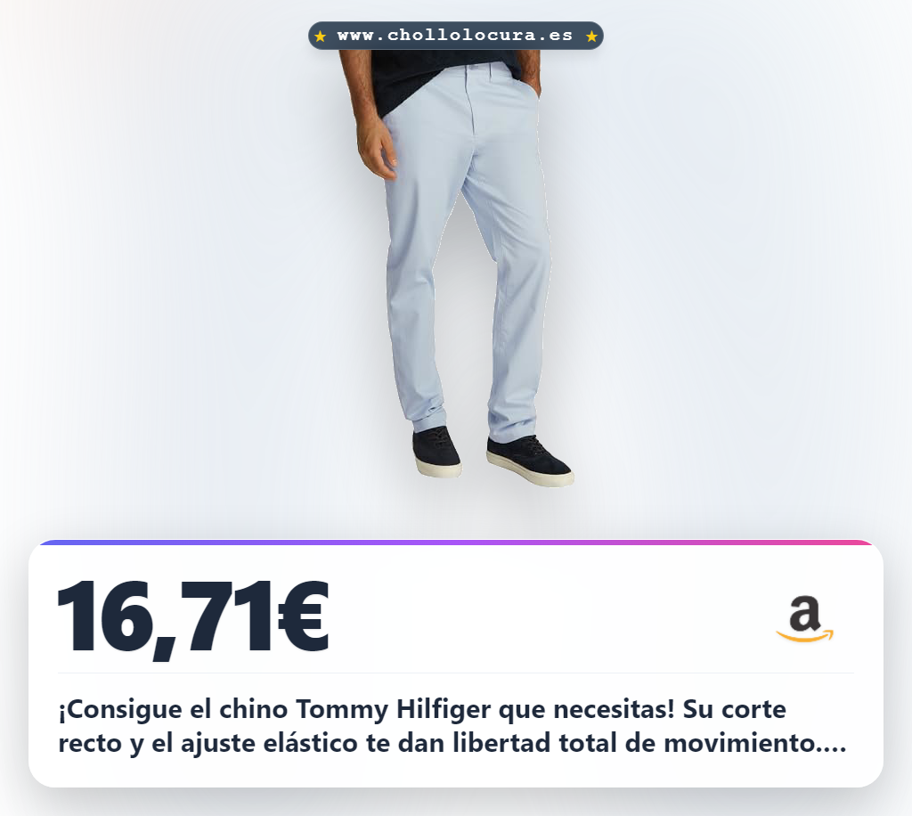 Encuentra los chinos Tommy Hilfiger Denton satin straight fit azul. Comodidad y ajuste perfecto para el día a día en oferta histórica