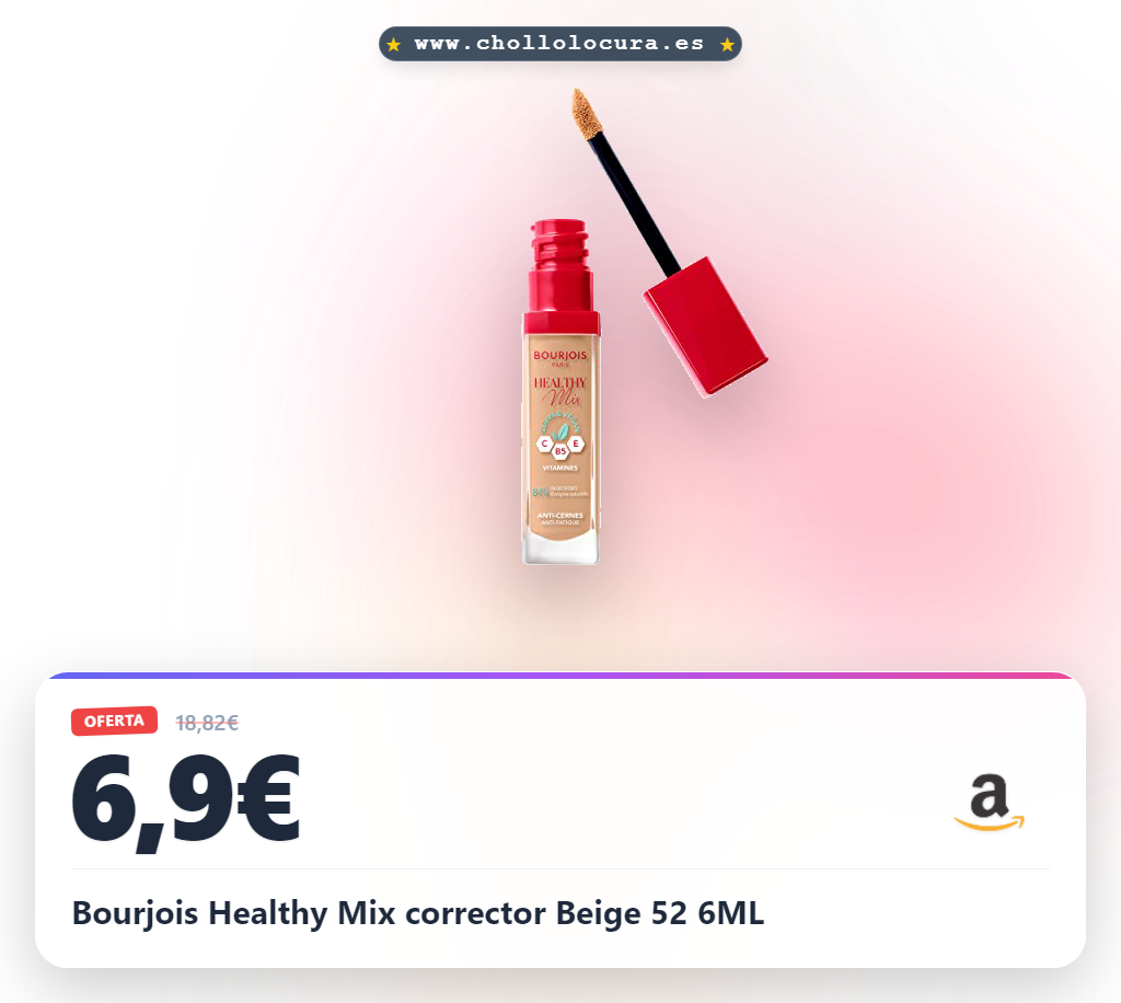 Ahorra el corrector Bourjois Healthy Mix Beige 52: vitaminas C, E y B5 para hidratación 24h al mejor precio