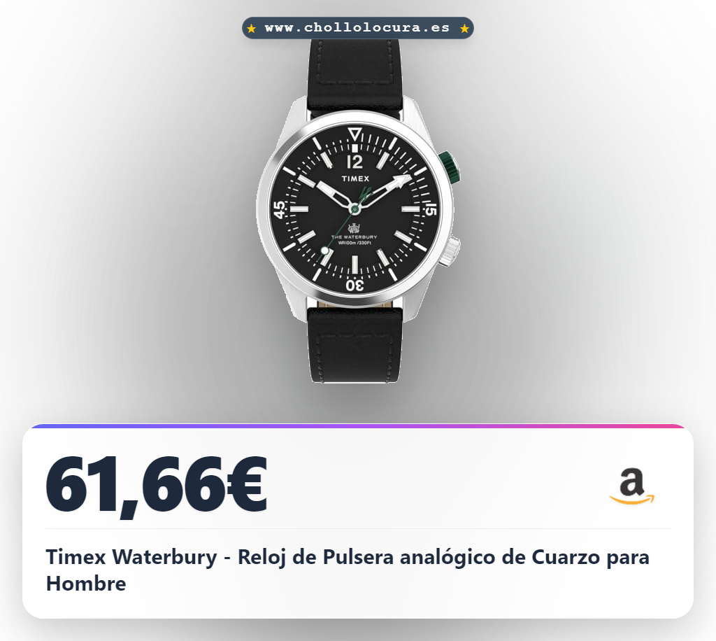 Timex Waterbury - Reloj de Pulsera analógico de Cuarzo para Hombre