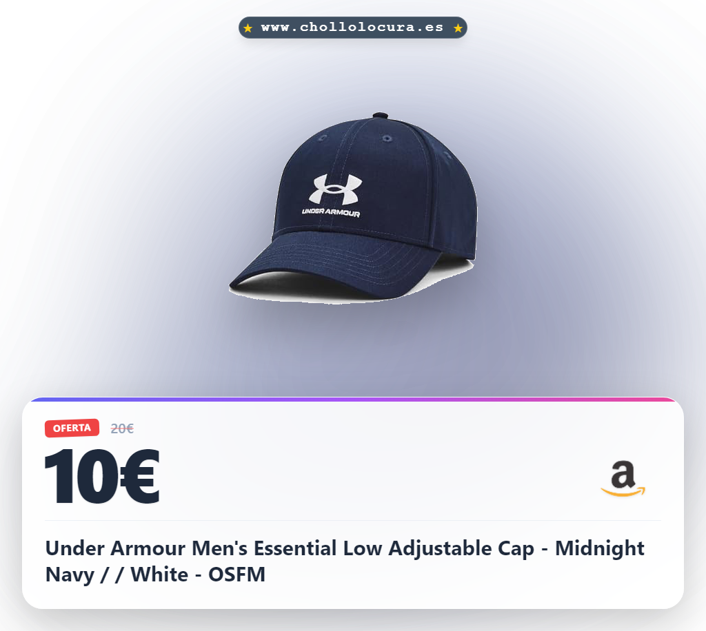 Under Armour Men's Essential Low Adjustable Cap - Midnight Navy / / White - OSFM