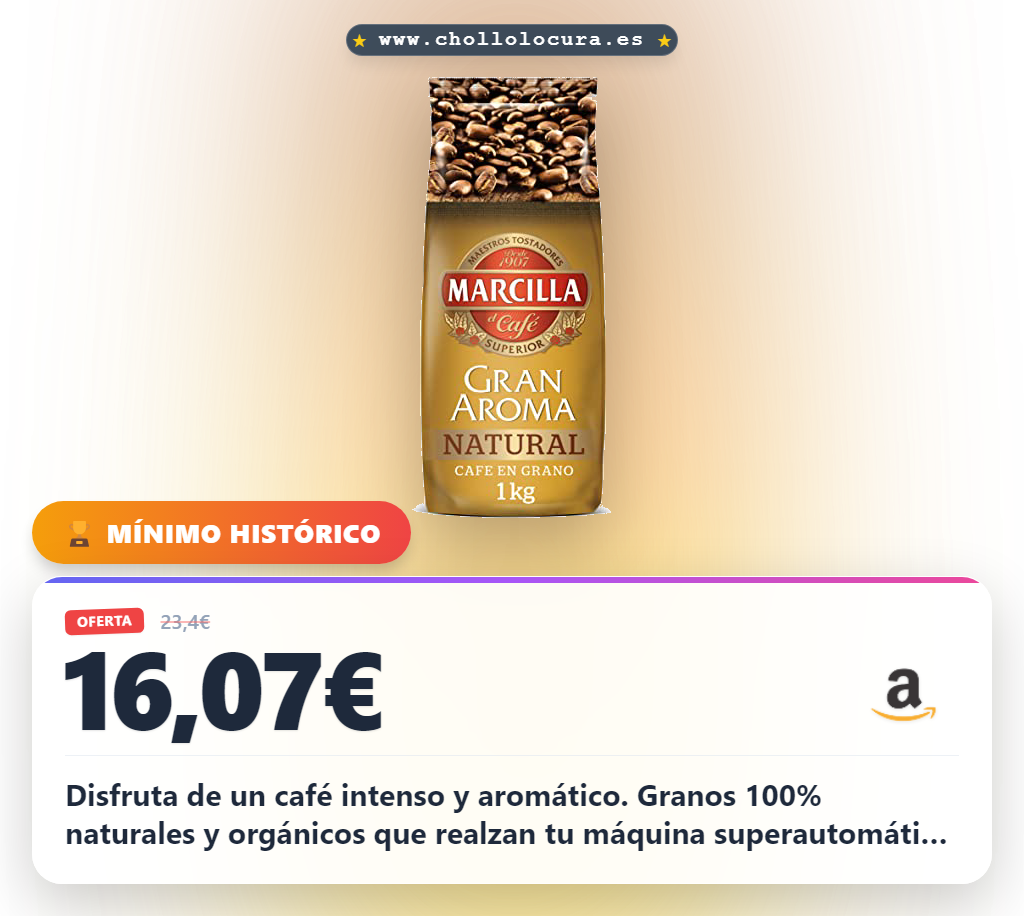 Aprovecha este café en grano 100% natural y orgánico intenso para tu máquina superautomática al mejor precio