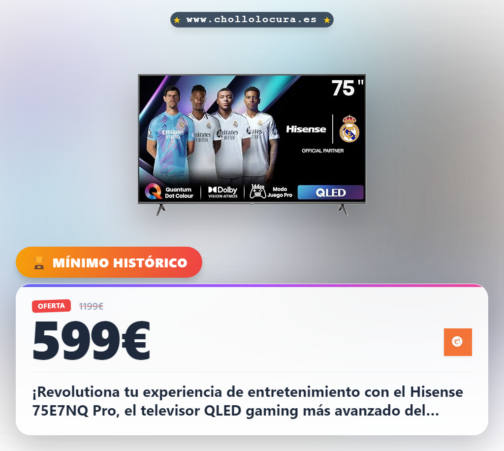 Hisense 75E7NQ Pro: La Televisión de Juegos más Avanzada del Mundo