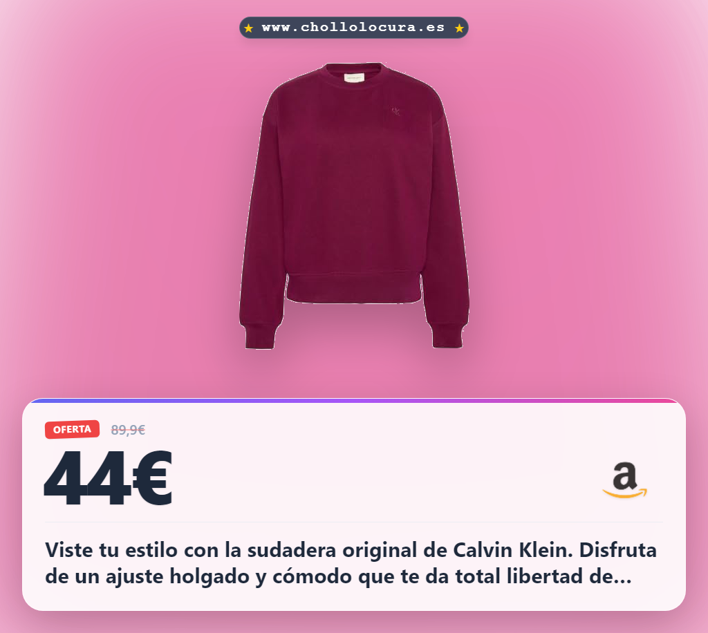 Viste tu estilo con la sudadera original de Calvin Klein. Disfruta de un ajuste holgado y cómodo que te da total libertad de movimiento. Ideal para el día a día o hacer deporte, esta sudadera atemporal combina con cualquier look.