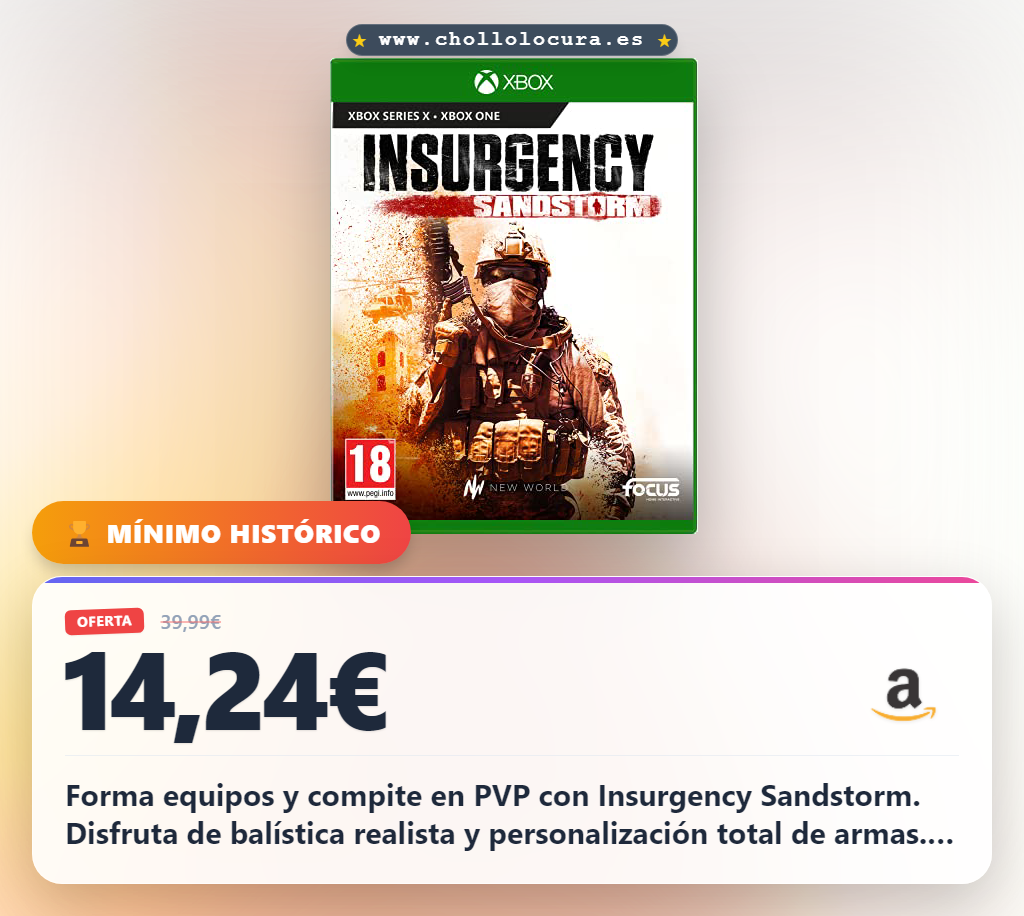 Disfruta Insurgency Sandstorm en oferta: juega en equipo y compite en PVP con audio envolvente