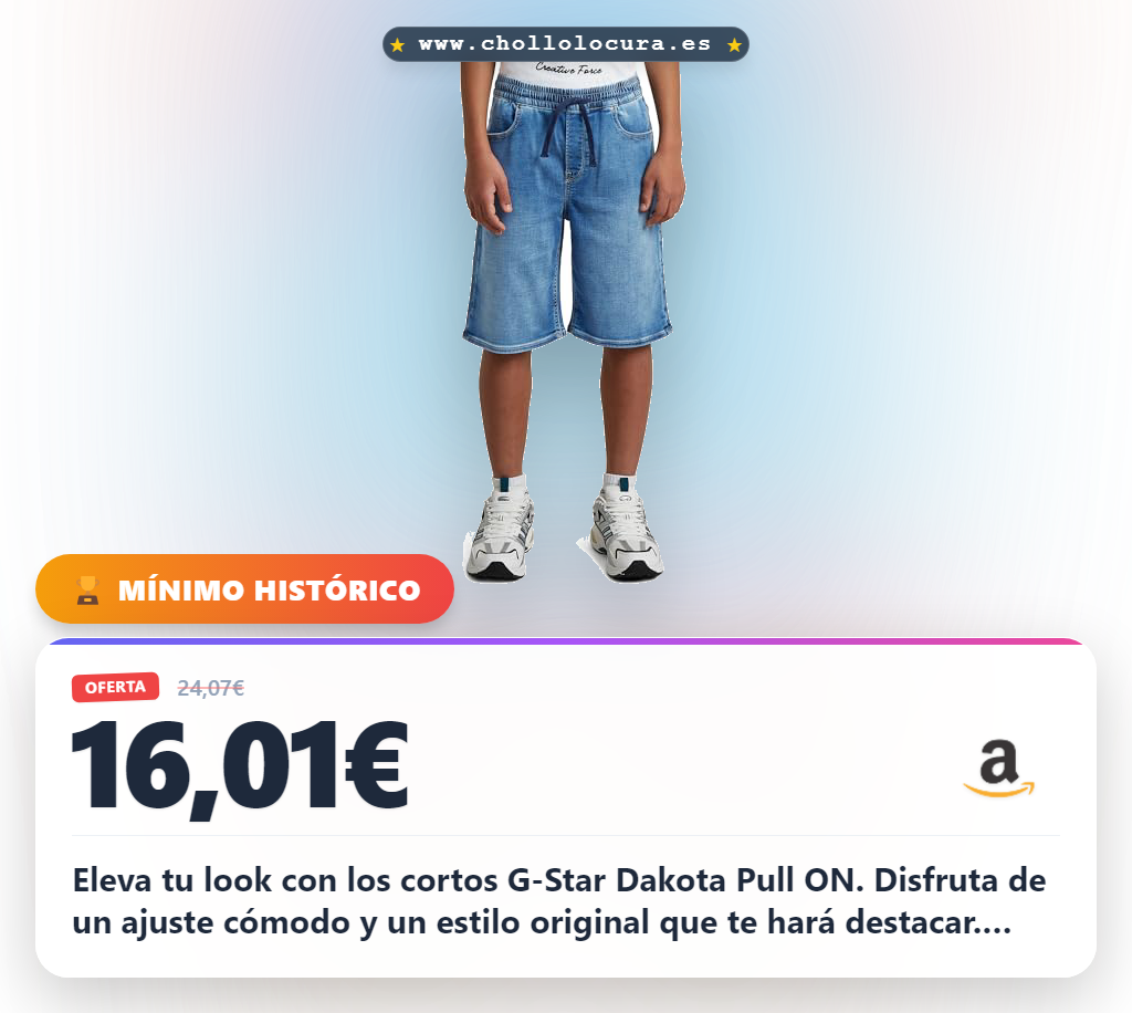 Consigue los pantalones cortos G-Star Dakota Pull ON con comodidad y estilo original al mejor precio