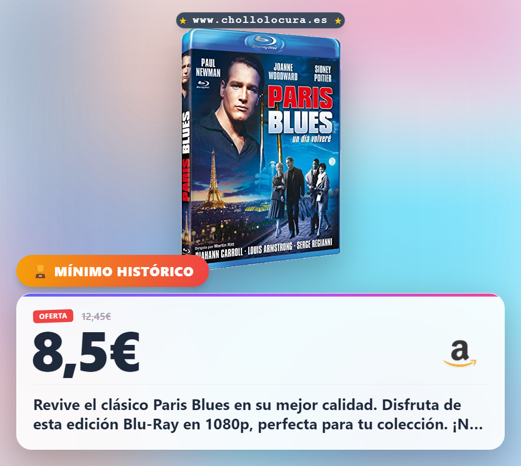 Ahorra en el Gangazo histórico: Paris Blues (1961) Blu-Ray en oferta imbatible. ¡Stock limitado!