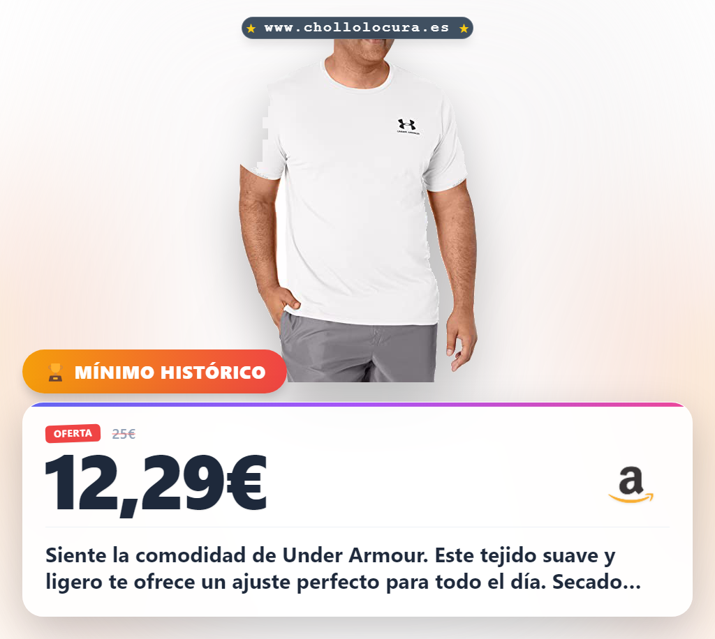 Aprovecha la camiseta Under Armour Ua Sportstyle Lc Ss en oferta con tejido suave y secado rápido