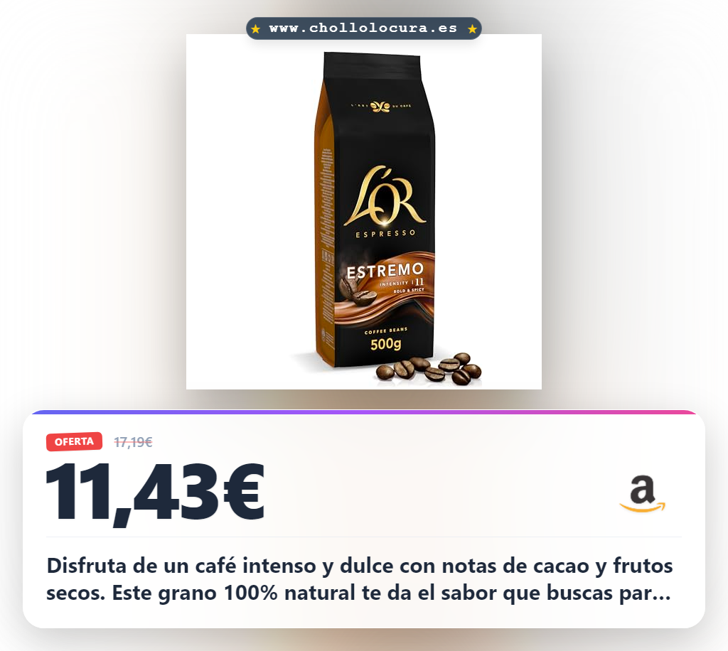 Aprovecha el café Grano Estremo Intensidad 11 de origen sostenible al mejor precio