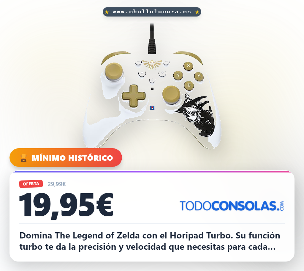 Consigue el Horipad Turbo para Nintendo Switch con agarre seguro y conexión sin lag