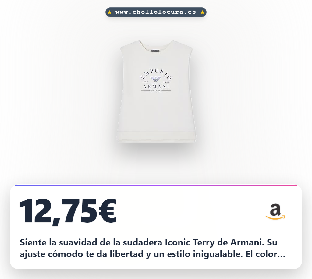 Consigue la sudadera Iconic Terry EMPORIO ARMANI para mujer en beige con ajuste cómodo al mejor precio
