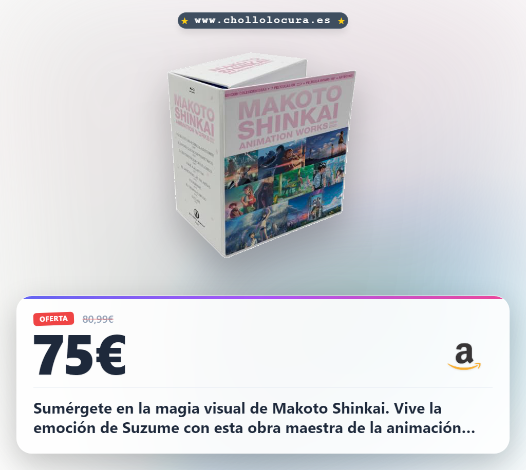 Encuentra el Blu-ray de Makoto Shinkai Works Suzume. Disfruta de esta película de animación japonesa en oferta histórica