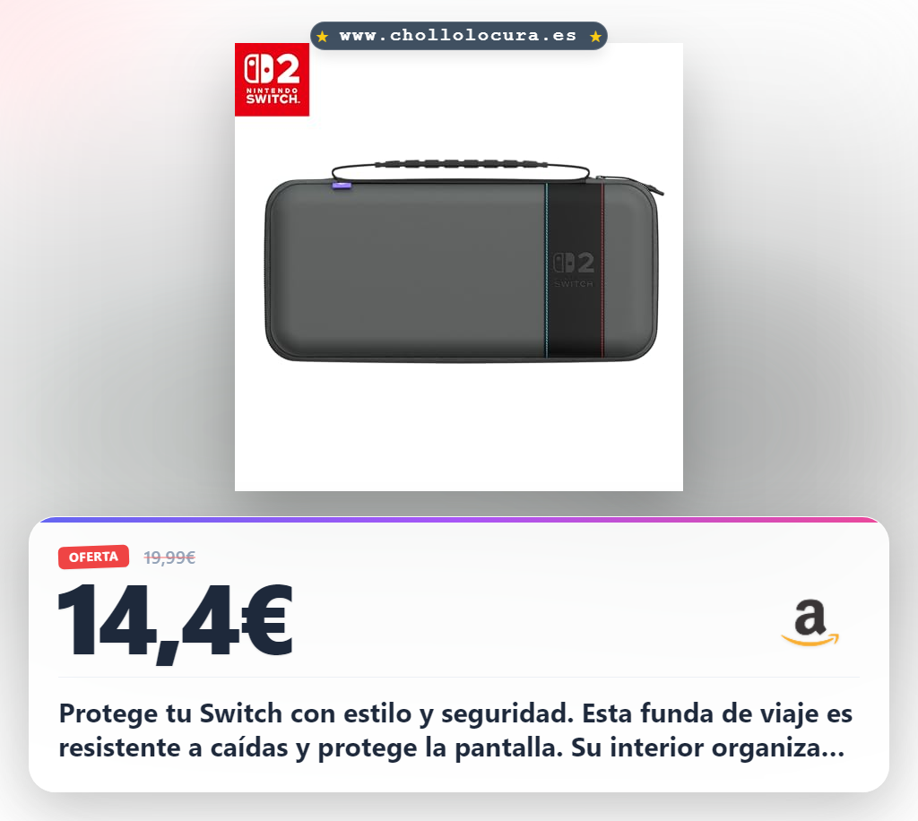 Aprovecha la funda de viaje Turtle Beach para Nintendo Switch 2 con licencia oficial en oferta histórica
