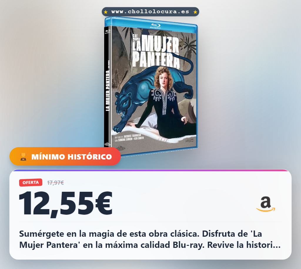 Aprovecha La Mujer Pantera (Cat People) 1942 en Blu-ray de Jacques Tourneur al mejor precio