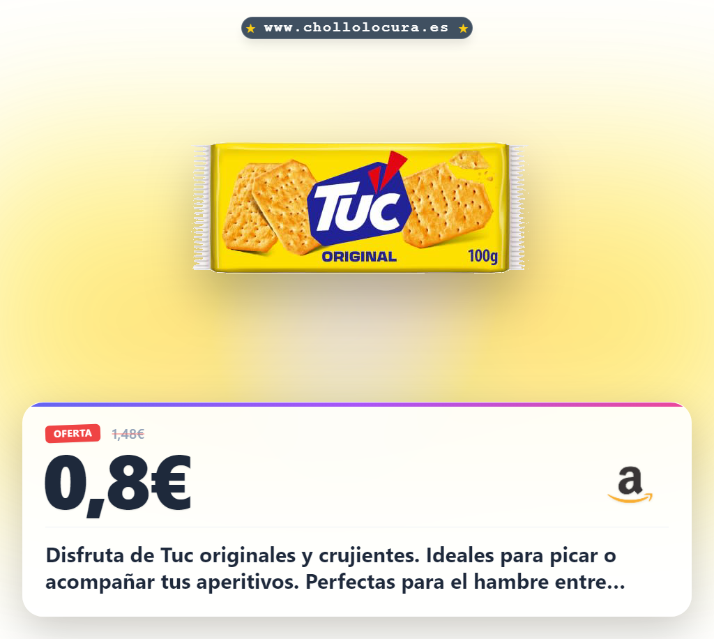 Aprovecha las galletas Tuc originales de sabor salado para un aperitivo crujiente en oferta histórica