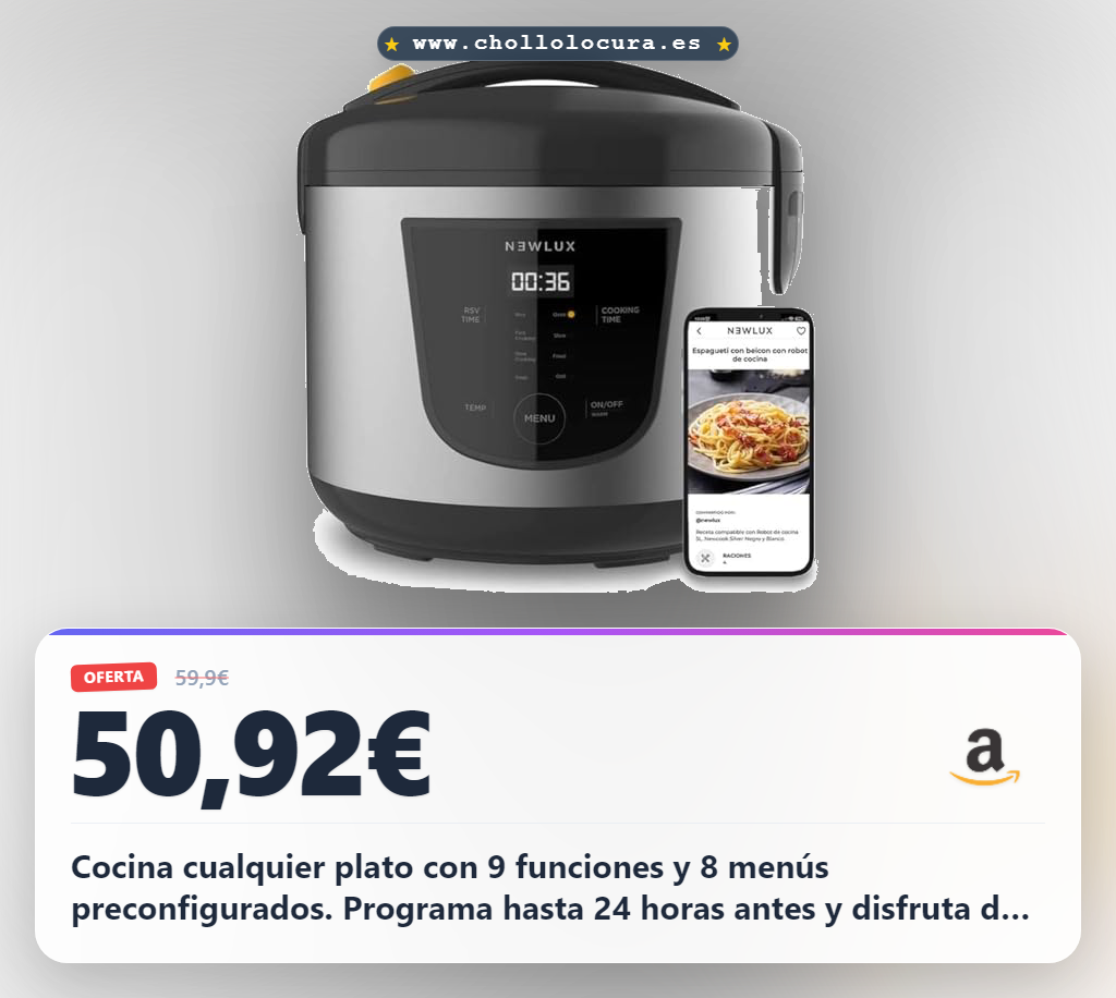 Encuentra el robot de cocina SmartChef V50 multifunción 5L con 9 funciones y 24h de cocción a precio de chollo