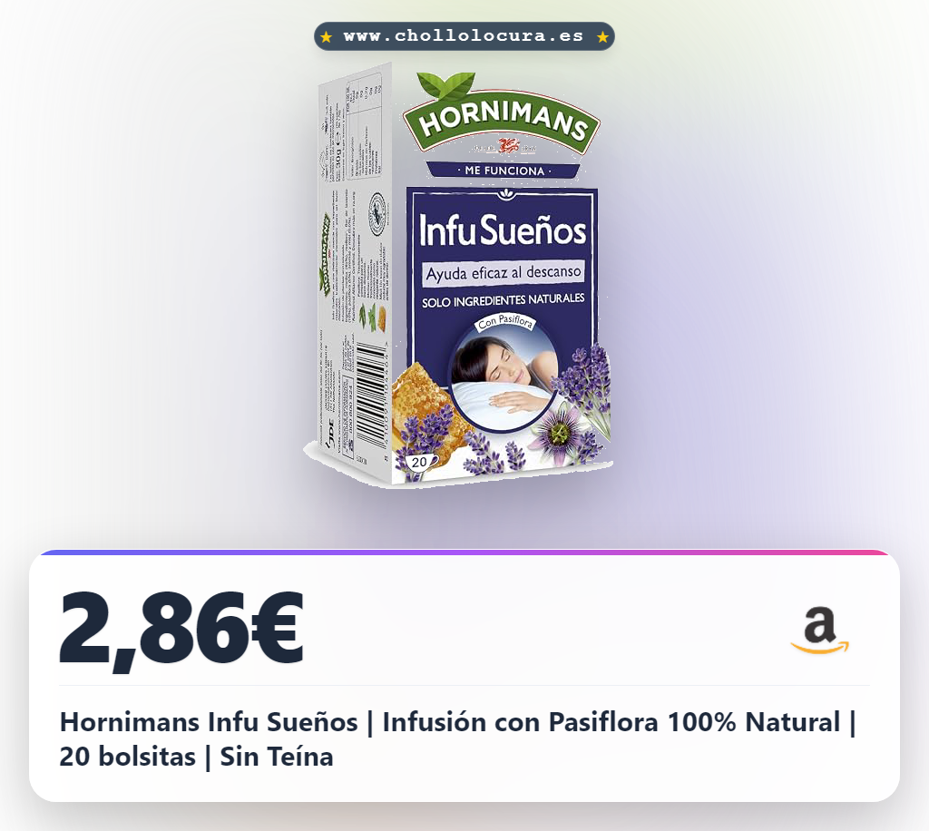 Hornimans Infu Sueños | Infusión con Pasiflora 100% Natural | 20 bolsitas | Sin Teína