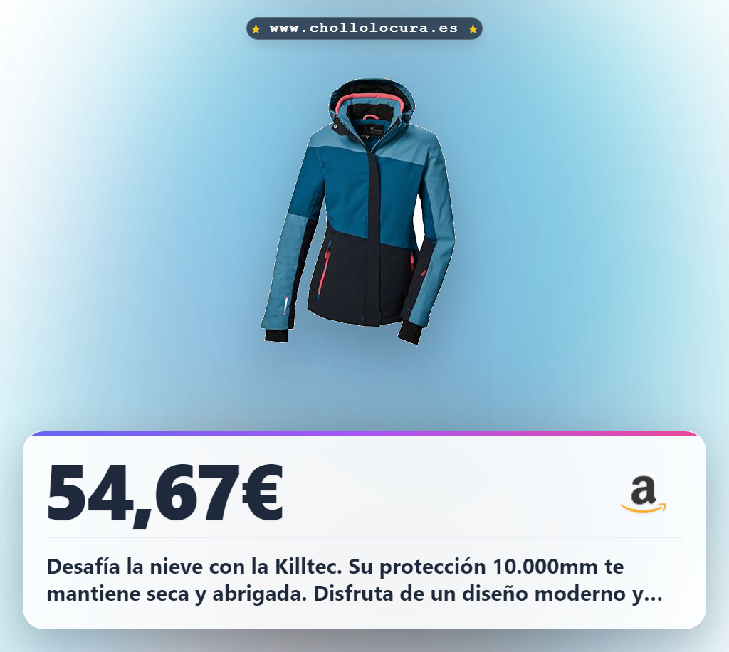 Disfruta de la Chaqueta de Esquí Killtec KSW 67 Mujer 10.000mm impermeable en oferta histórica