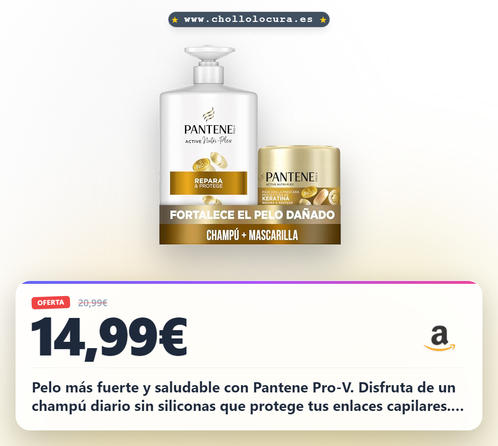 Consigue el champú Pantene Pro-V Repara Y Protege sin siliconas para enlaces capilares al mejor precio