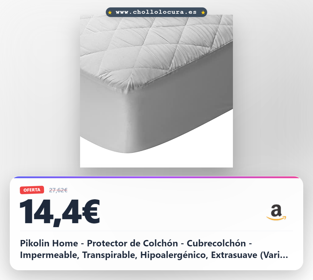 Pikolin Home - Protector de Colchón - Cubrecolchón - Impermeable, Transpirable, Hipoalergénico, Extrasuave (Varias Medidas)