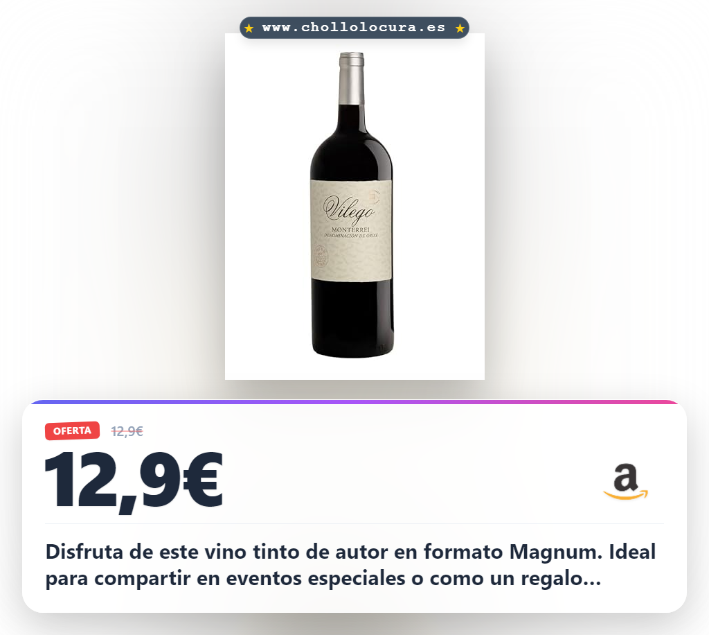 Aprovecha el Vino Tinto Mencía Magnum 1.5L de Bodegas Ladairo D.O. Monterrei en oferta