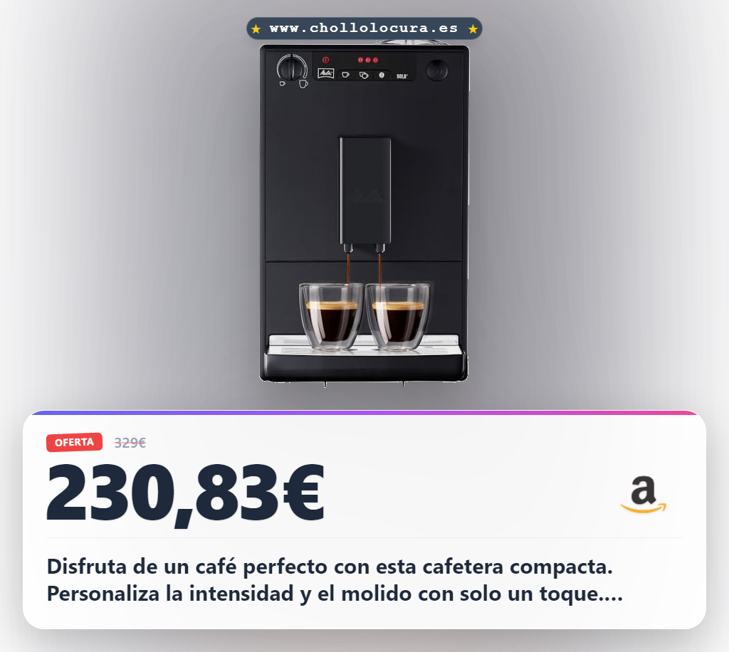 Encuentra la cafetera eléctrica compacta con 20 cm de ancho y 3 niveles de intensidad al mejor precio