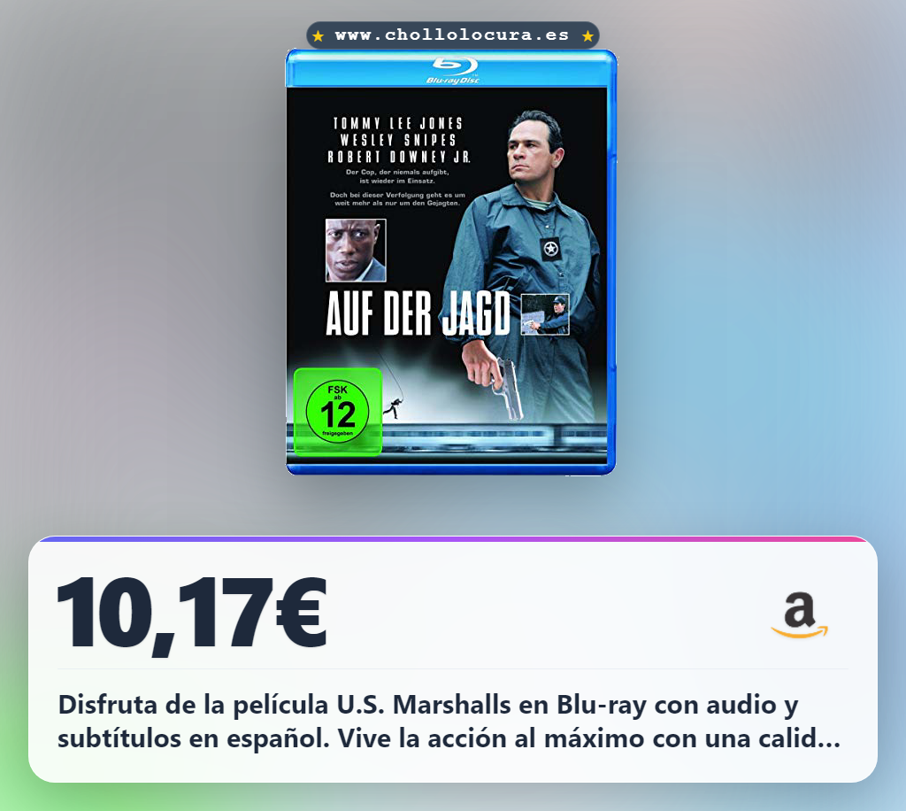 Aprovecha el Blu-ray de U.S. Marshalls con audio y subtítulos en español al mejor precio