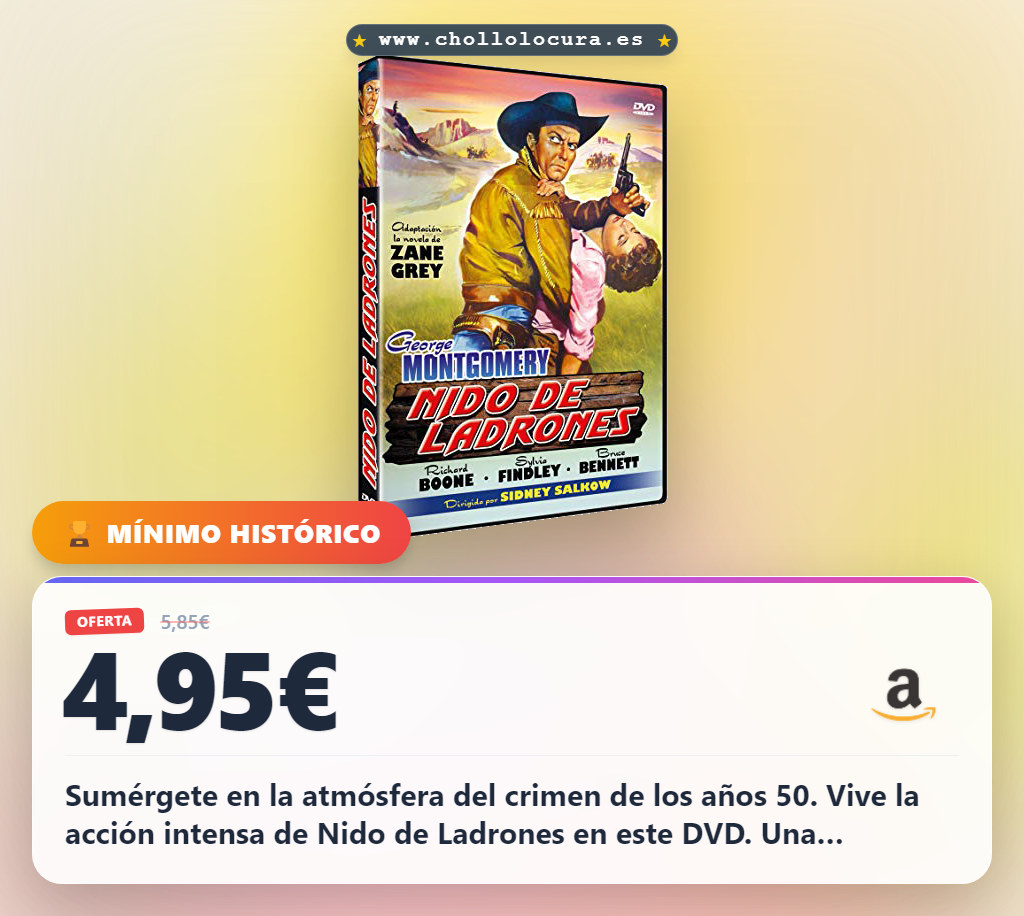 Aprovecha el Nido de Ladrones 1955 DVD en oferta histórica al mejor precio para ver esta comedia criminal en casa