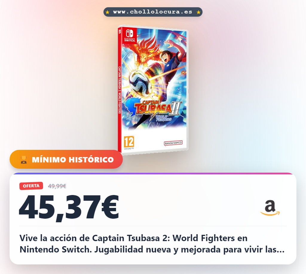 Aprovecha las nuevas historias de Captain Tsubasa 2: World Fighters para Nintendo Switch en oferta