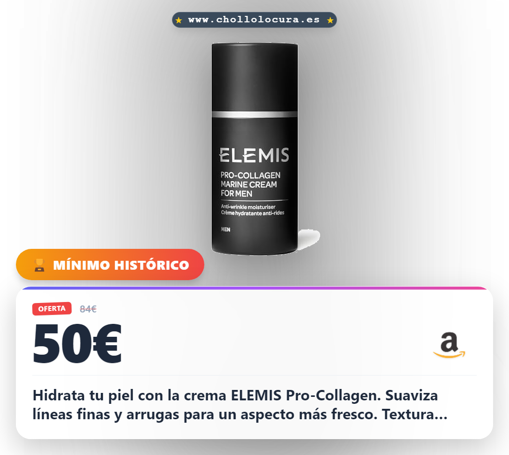 Consigue la crema hidratante antiarrugas ELEMIS Pro-Collagen Marine para hombres en oferta