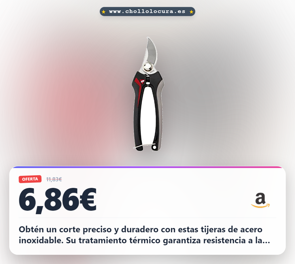 Consigue tijera recolectora Bellota INOX-CE MB con acero inoxidable y protección contra plagas al mejor precio