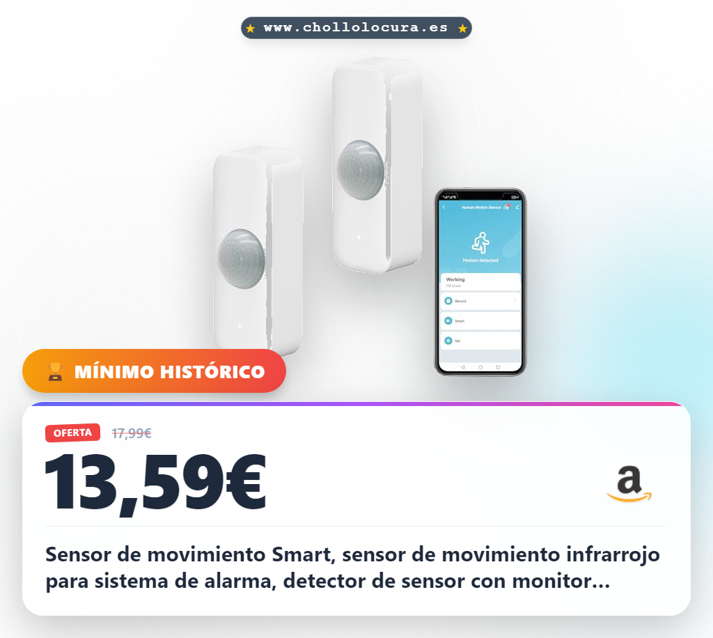 Consigue sensor de movimiento inteligente ZigBee 2PCS para proteger tu hogar. Alerta en tiempo real y compatible con Alexa.