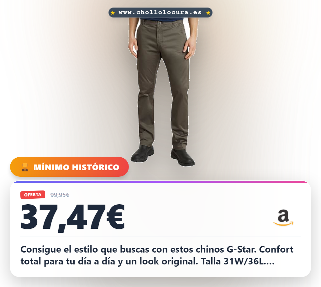 Consigue Pantalones Mosa Straight Chino G-Star Gris con bolsillos y ajuste perfecto en oferta